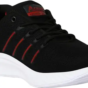 Angel Craft Men's Profit Running Shoes - Athletic Shoe with Cloud-Like Cushioning, Breathable Knit Upper, and High-Traction Outsole (Black) |8|