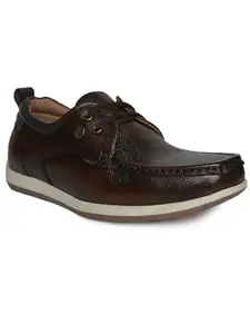 Buckaroo HELLIO Genuine Leather Brown Casual Shoes for Mens: Size UK 10
