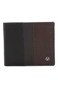 Allen Solly Men Brown Patterned Genuine Leather Wallet