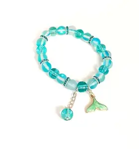 Wildflower Studios Blue Aura bead bracelet