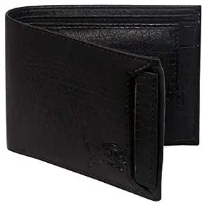 ibex Men Casual Black Artificial Leather Wallet (8 Card Slots)