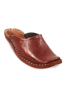 APRATIM Men's Ethnic Mule/DOLMA/Sleeper/Colour-Brown (8)