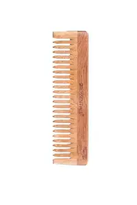 OROSSENTIALS kachhi neem wide tooth wiiden comb || Neem Wooden Comb for hair growth for long hair (ORO-001)