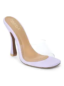 TRUFFLE COLLECTION Women's ST-1348 Purple PU Fashion Sandals - UK 5