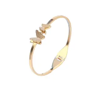 MYKI Mesmerizing Butterfly Rose Gold plated Bracelet Kada For Women & Girls