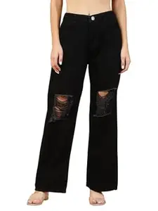 Shasmi Women's Jeans for Women || High Waist Jeans for Women || Bootcut Jeans for Women || Flared Jeans for Women High Waist || Wide Leg Jeans Women || Bell Bottom Jeans for Women (Jeans 168)