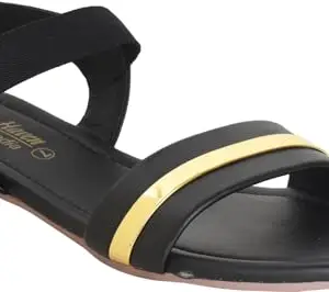 Women Black, Gold Flats () Shopsy_SL_A_Black_5