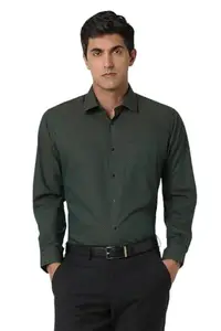 Van Heusen Men's Regular Fit Shirt (VHSFCCUB048660_Green