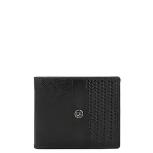 Da Milano RFID Protected Leather Wallet for Men with Card Slot - Black