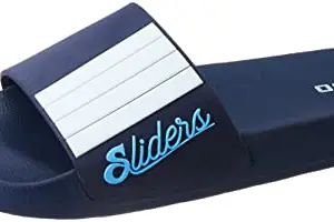 URJO Men's Navy White Slipper-10 Kids UK (MENSLIDER_Urban_NVYWHT_10)