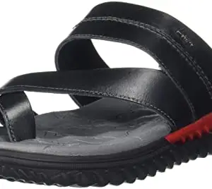 Lee Cooper mens Ankle-Strap Sandal, BLACK, 8 UK (42 EU)