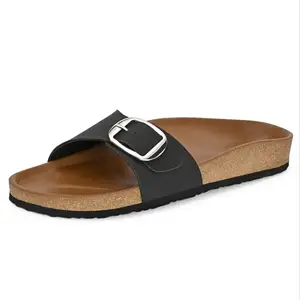Centrino Women’s Berkin-Style Slip-On Sandals | Open Toe Design | Soft PU Footbed | Lightweight & Comfortable | Arch Support | On-Grip Sole | Casual Outdoor Wear (9221)