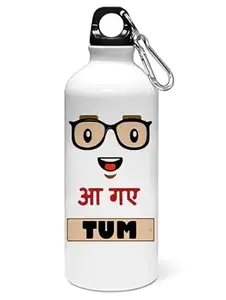Dishoppe Aa gye tum printed dialouge Sipper bottle - for daily use - perfect for camping(600ml)