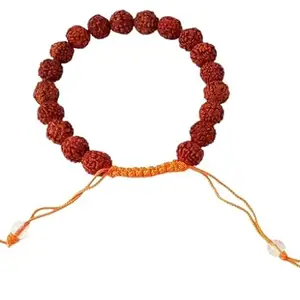TDV GEMSTONE Five Face Rudraksha For Worship 5 Mukhi Rudraksha Bracelet Natural Nepali Beads 5 मुखी रुद्राक्ष ब्रेसलेट IGL Lab Certified Panch Mukhi Bracelet Turnk Beads For Men Women