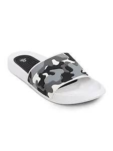 Carlton London Men'S White Camo Slipper 9 UK (CL-YP-M-115)