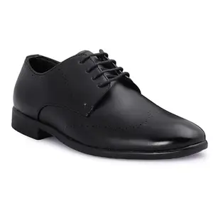marching toes Men's Formal Whole Cut Lace-up Shoes Black