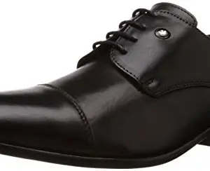 Louis Philippe Men's Derby Black Leather Formal Shoes - 6 UK/India (40 EU)