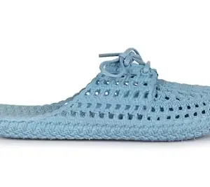AADI Women's Blue PVC Breathable | Stylish | Anti-Skid | Comfortable Slides/Casual Flip Flop & Slippers/Sliders