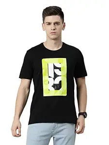 TVS Racing Round Neck T Shirts-Premium 100% Cotton Jersey, Versatile T Shirt for Men, Ideal for Gym, Casual Wear & More-Mercerised Yarn for Extra Durability-Easy to Wear & Wash (Type-6 Black-M)