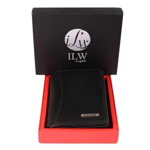 Fanan Wallet Black Genuine Leather, Wallet for Men, RFID Wallet 10 Card Slot