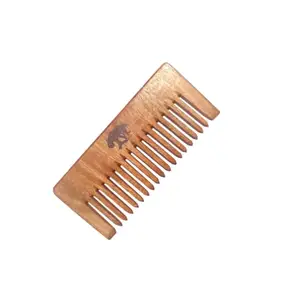 VK STORES Neem Wood Hair Comb for Women & Men (LONG) | Natural & Eco Friendly | Wide Tooth Comb, Anti-Bacterial Styling Comb for All Hair Types | Made in India (10 WC3) -330