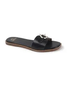 Carlton London Women Fashion Sandal,Black,UK-5