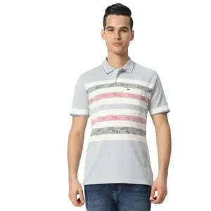 TAB91 Men's Polo Collar T-Shirt | 100% Cotton | Polo Neck Men's T-Shirt | Regular Fit Half Sleeve Solid Tshirt TAB-Kappa-E-LT Grey-M