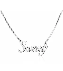 Findgood trends sweety Pendant for Girl and Women sweety Name Pendant for Girl Stylish Locket Silver Stainless Steel