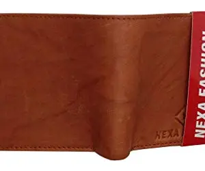 NEXA FASHION Mens Brown Leather Wallet