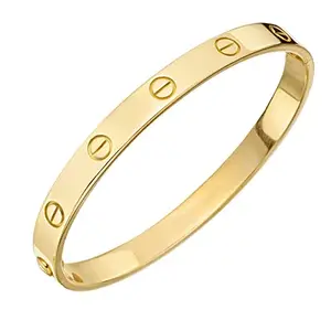 Jewels Galaxy Jewellery For Women Contemporary Gold Plated Love Bracelet (MYN-BNG-17179)