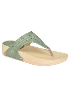 AJANTA Womens Stylish Trendy Lightweight Slip on sandal for casual wear and regular use EL1012