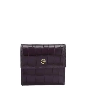 Da Milano Mini Leather Wallet for Women - Purple