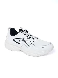 XTEP Comfort Run Canvas White, Black EVA Foam Running Shoes, Color Blocked Euro_45