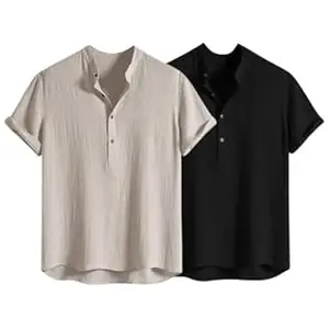 Leriya Fashion Tshirt for Man | T Shirt for Mans | Mens TShirt's | Collarless T- Shirt for Mens | Half Sleeve Tshirt for Men (Available in Plus Sizes)