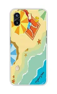 The Little Shop Designer Printed Soft Silicon Back Cover for Nothing Phone 1 (Beach boy)