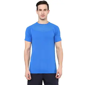Nivia 2259-2 Xenon-4 Polyester Casual T-Shirt, S (Marine Blue)