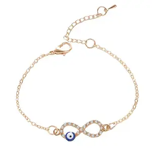 Peora Gold Plated American Diamond Studded Openable Bracelet Stylish Fashion Jewellery Gift for Girls & Women (PX8B50)