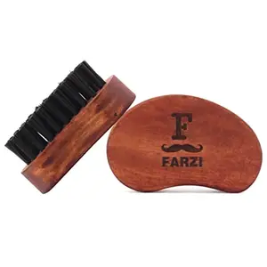 F FARZI Beard Brush Travel Friendly for Men (Pocket Size)