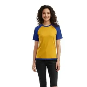 ONE IN NINE Womens Round Neck Half Sleeve Tshirt || Women's Stylish Raglan Tees European Pattern || Classic Comfort Wear for Womens Premium Dual Color || Tshirt Suits for Office,College,Travel,Party