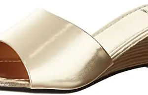 Carlton London Women's Gold Heeled Sandal-4 Kids UK (Cll-6351)