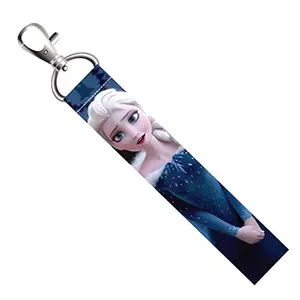 ISEE 360® Elsa Cartoon Princess Lanyard Tag with Swivel Lobster for Gift Luggage Bags Backpack Laptop Bags L X H 5 X 0.8 INCH
