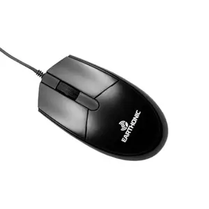 EARTHONIC WM-100-E 1.5M Wired Mouse Plug & Play USB Mouse, 1000 DPI Precise Control, 3 Button Design with Plug & Play for Windows/Mac – Black
