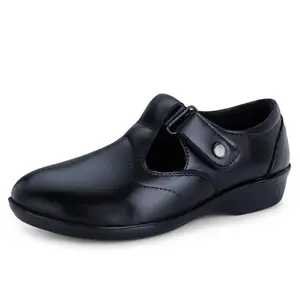 DOCTOR EXTRA SOFT Women's Classic Memory Foam Flat Formal/Bellies/Ballerina Shoes with Adjustable Strap| Uniform Dress,Black Office,Regular & Casual|Comfortable & Stylish Slip-On Girls/Ladies D-802