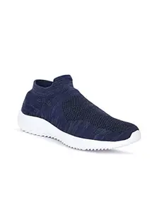 AADI Men's Blue & White Mesh Outdoor Casual Shoes