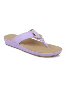 INC.5 Women Purple Solid Comfort Heels Sandals