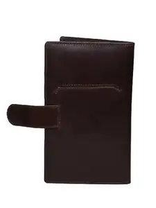 WILD EDGE Wildedge Genuine Brown Wallet - Genuine Leather Wallet for Women (Color : Dark Brown ; Pack of 1)