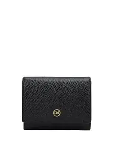 Da Milano Small Leather Wallet for Women - Black