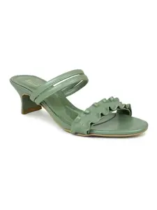 Inc.5 Shoes Women Block Heel Fashion Sandal 100877_Green