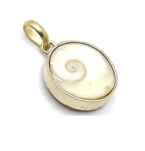 ASTROGHAR Natural Gomti Gomati Chakra Protection Lucky Charm Brass Pendant For Men And Women