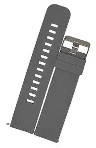 SURU® 22MM Elite Quick Release Silicone Watch Strap/Watch Band (Colour- Grey/Width- 22mm) T186